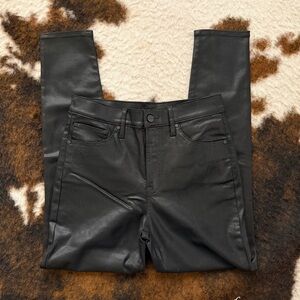 Express Black Faux Leather Trousers